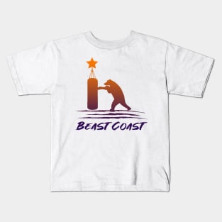 Beast Coast California Republic Bear Boxing Kids T-Shirt